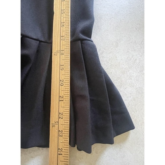 Elemenz Womens Black Poly Rayon Spandex Size Large Cocktail Office Pleated Skirt - Picture 6 of 7